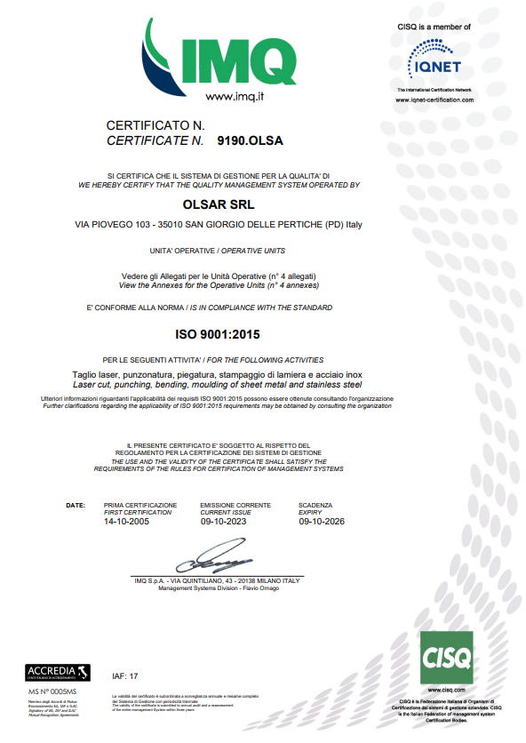 Certificazione_ISO_Olsar